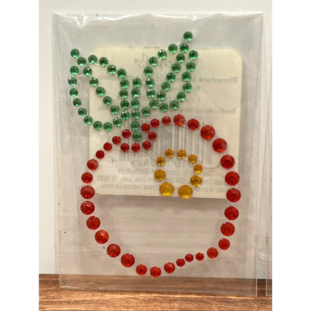 Rhinestone Apple Sticker By Michaels jewel gem embellishment bling
